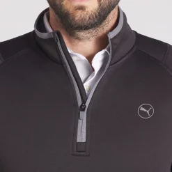 Online PUMA Men's Waffle Fleece Quarter Zip Golf Mid Layer Men's Sweaters|Men's Midlayers