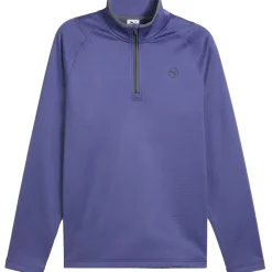 PUMA Men's Waffle Fleece Quarter Zip Golf Mid Layer Men's Sweaters|Men's Midlayers