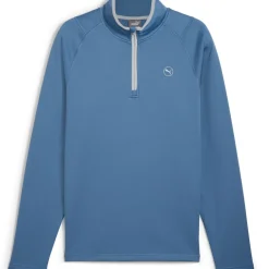 PUMA Men's Waffle Fleece Quarter Zip Golf Mid Layer Men's Sweaters|Men's Midlayers