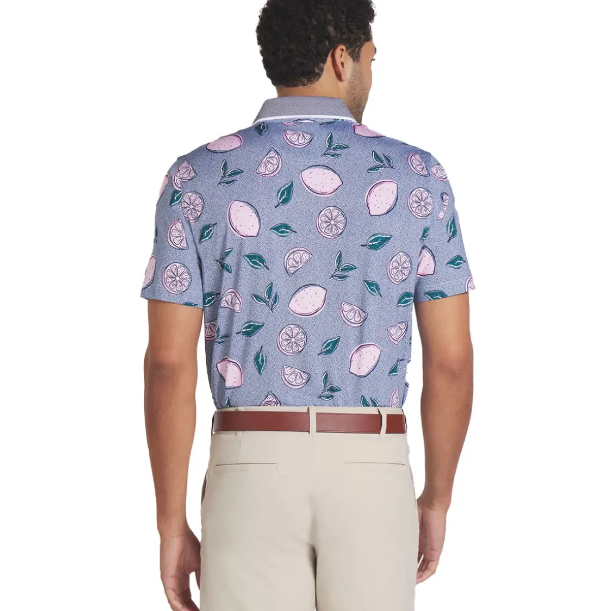 New PUMA Men's X Arnold Palmer Pink Lemonade Golf Polo Shirt Men's Polo Shirts