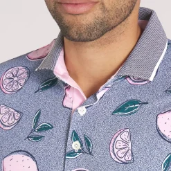 New PUMA Men's X Arnold Palmer Pink Lemonade Golf Polo Shirt Men's Polo Shirts