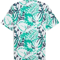 PUMA Men's X Palm Tree Crew Palm Glitch Golf Polo Shirt Men's Polo Shirts