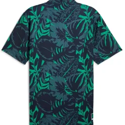 PUMA Men's X Palm Tree Crew Palm Glitch Golf Polo Shirt Men's Polo Shirts
