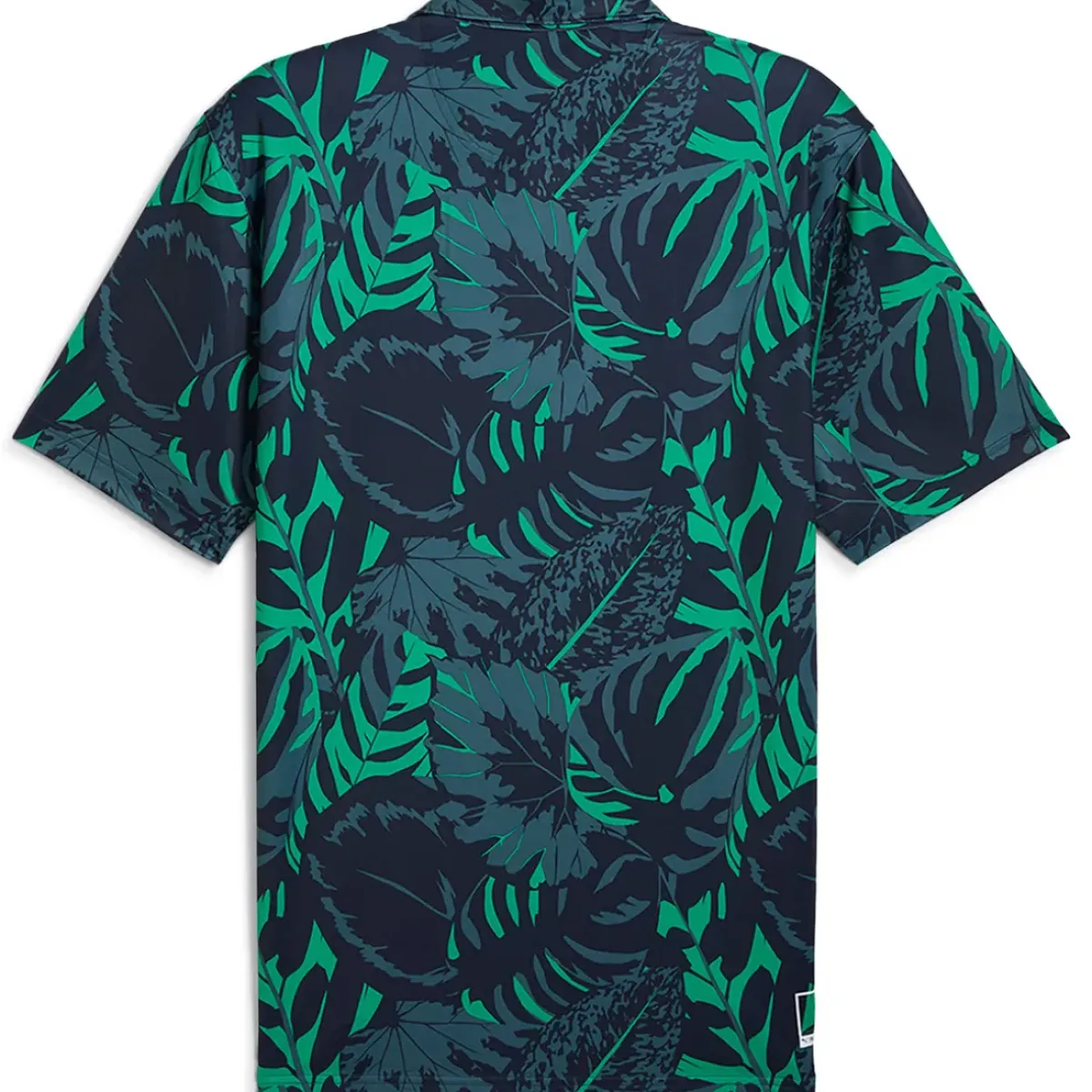 Discount PUMA Men's X Palm Tree Crew Palm Glitch Golf Polo Shirt Men's Polo Shirts