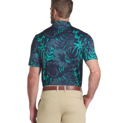 Discount PUMA Men's X Palm Tree Crew Palm Glitch Golf Polo Shirt Men's Polo Shirts