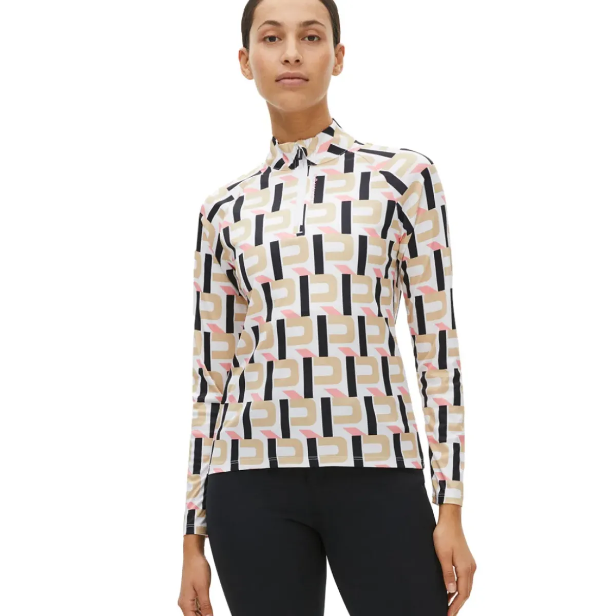 New Rohnisch Ladies Addy Print Long Sleeve Golf Mid Layer Ladies Midlayers|Men's Midlayers