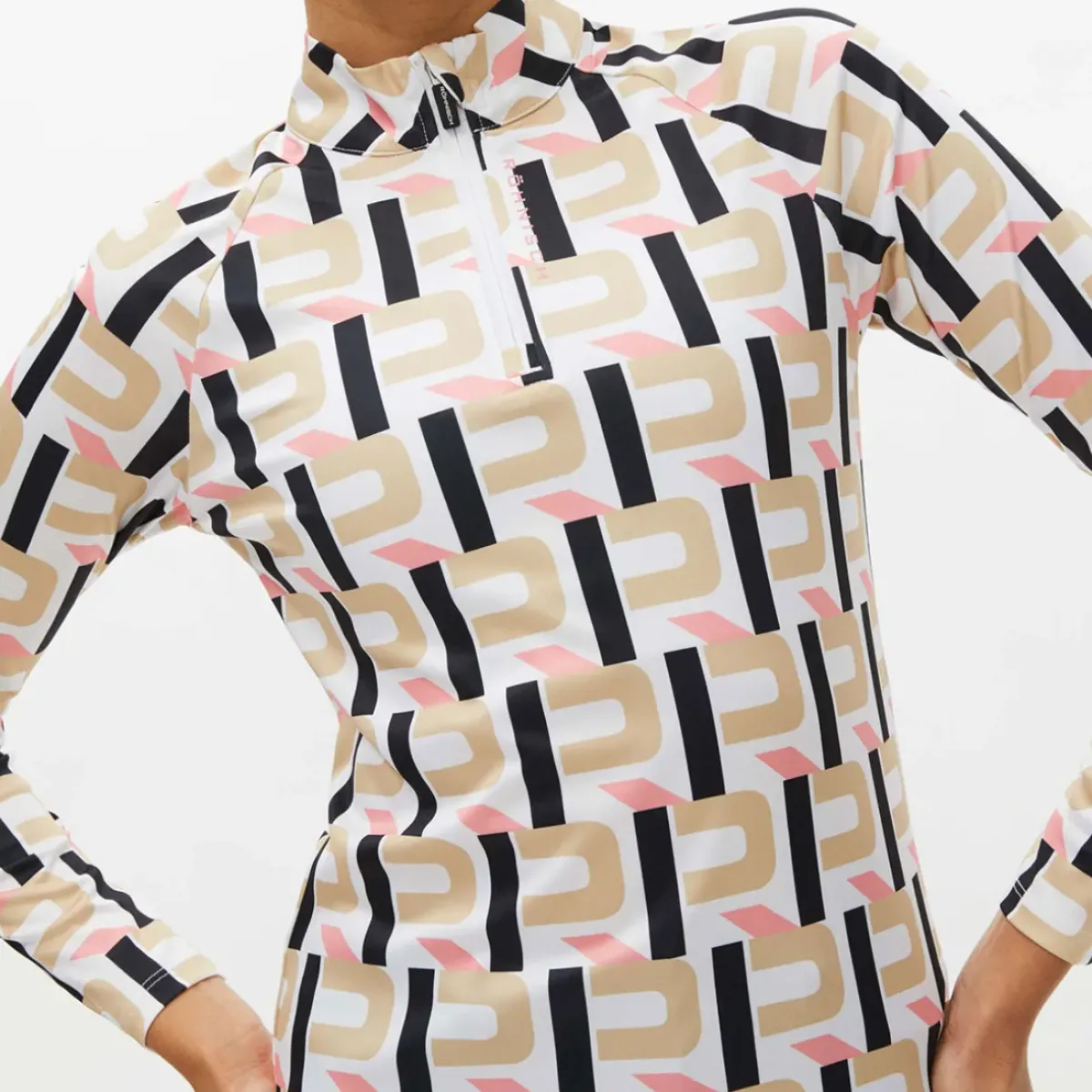 New Rohnisch Ladies Addy Print Long Sleeve Golf Mid Layer Ladies Midlayers|Men's Midlayers