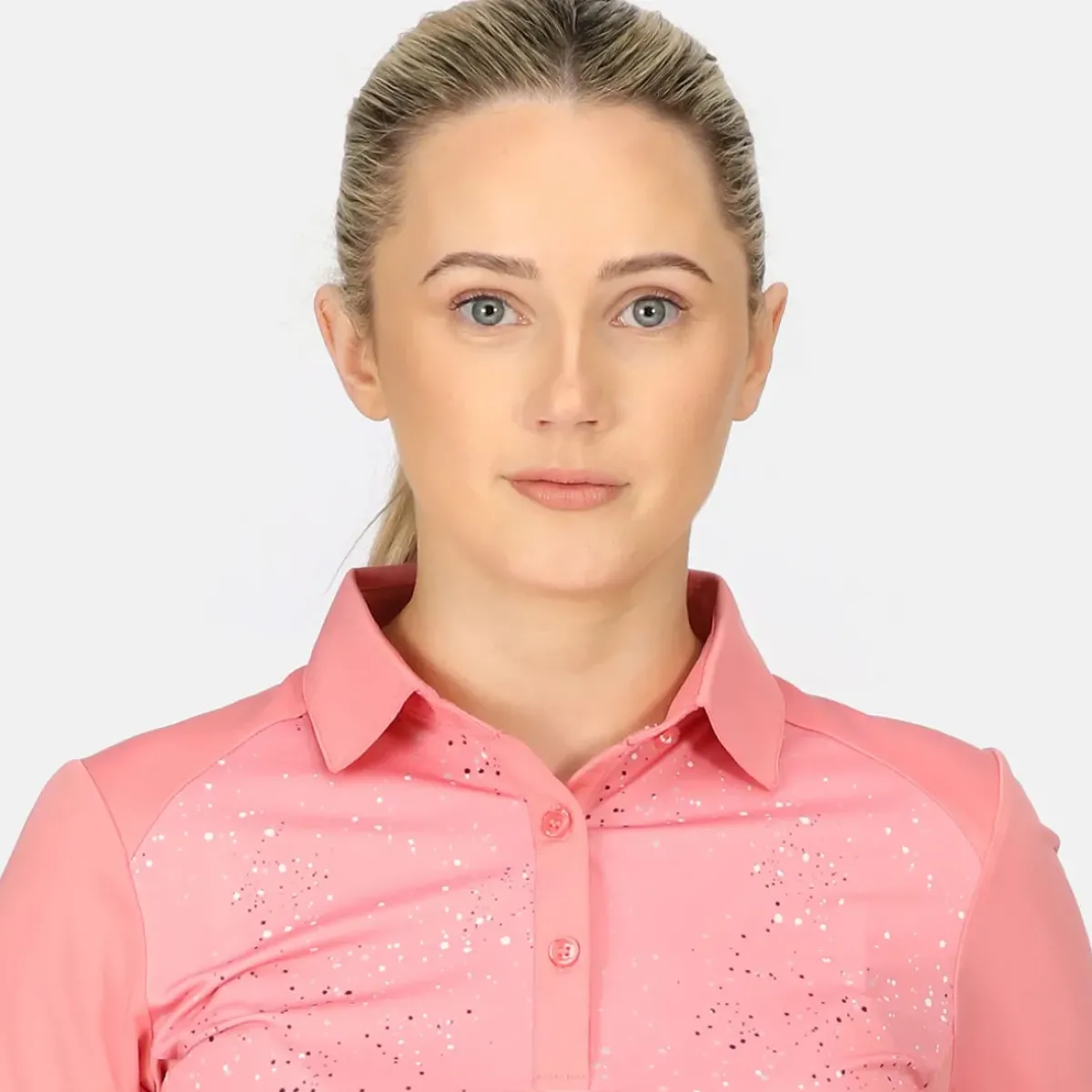Sale Ladies Splatter Print Golf Polo Shirt Ladies Polo Shirts|Season Ready Collection