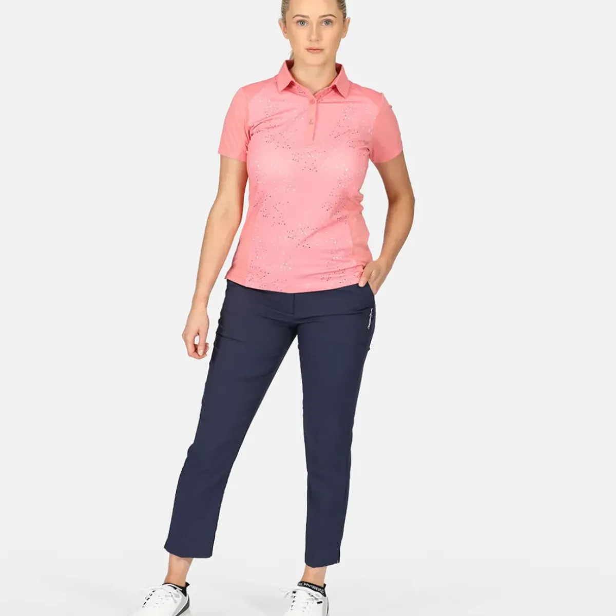 Sale Ladies Splatter Print Golf Polo Shirt Ladies Polo Shirts|Season Ready Collection