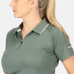 Outlet Ladies Zip Placket Golf Polo Shirt Ladies Polo Shirts|Season Ready Collection