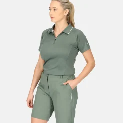 Outlet Ladies Zip Placket Golf Polo Shirt Ladies Polo Shirts|Season Ready Collection
