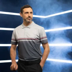 Outlet Men's Colour Block Chest Stripe Golf Polo Shirt Men's Polo Shirts|Season Ready Collection