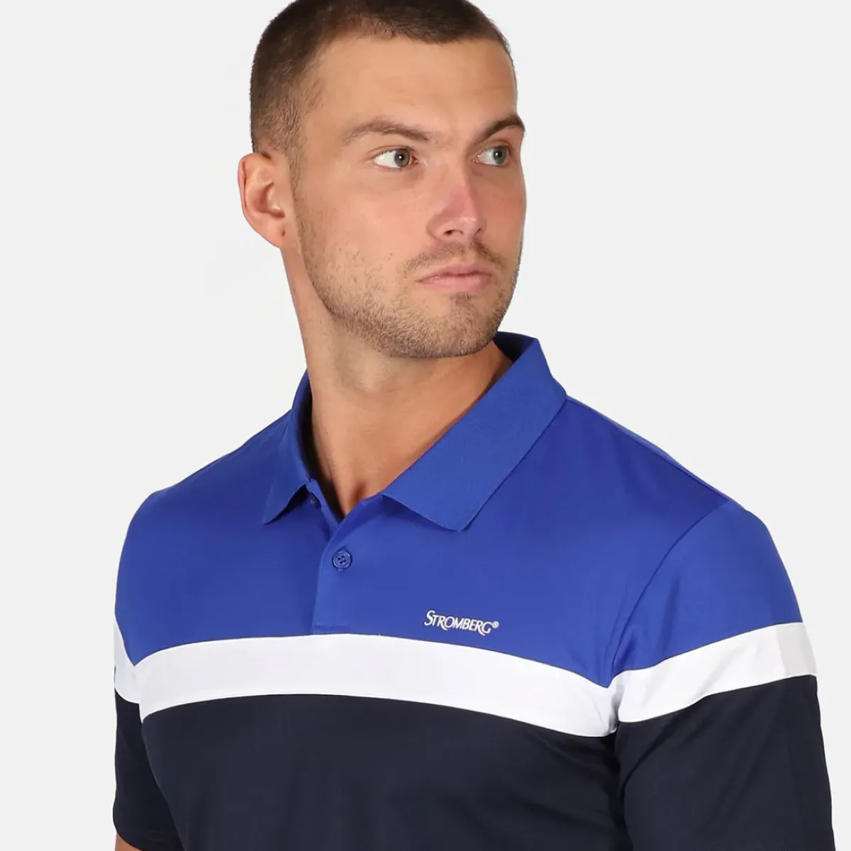Online Men's Eagle Stripe Golf Polo Shirt Men's Polo Shirts|Season Ready Collection