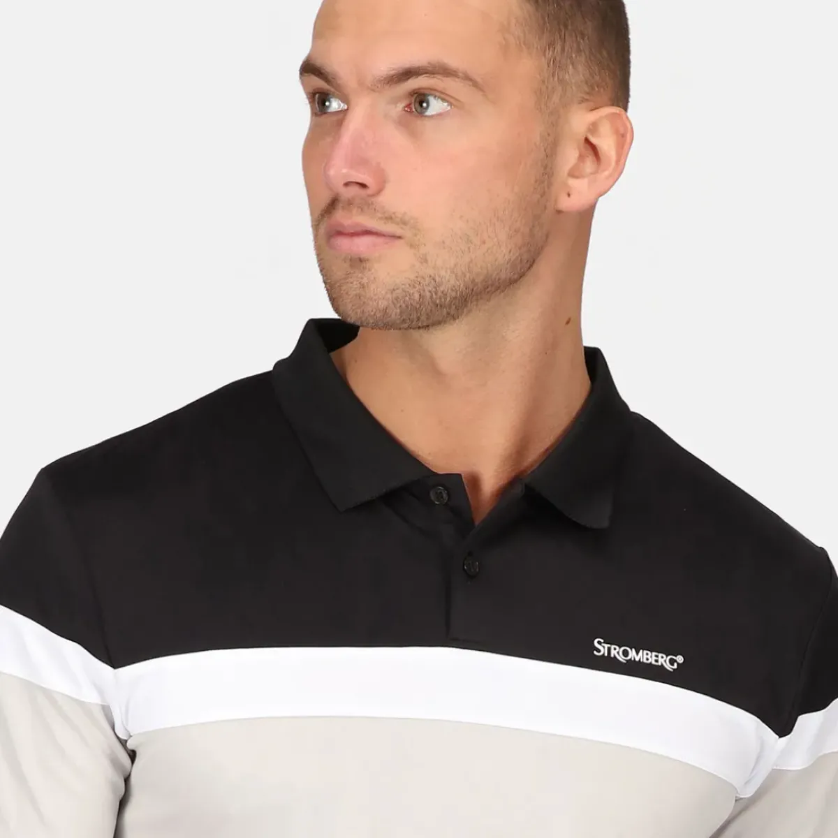 Online Men's Eagle Stripe Golf Polo Shirt Men's Polo Shirts|Season Ready Collection