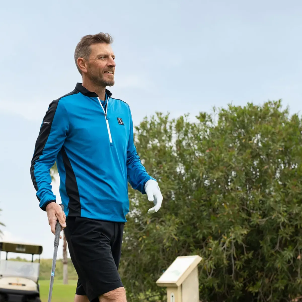 Hot Men's Lee Sharpe Tresla Half Zip Golf Midlayer Men's Sweaters|Men's Midlayers