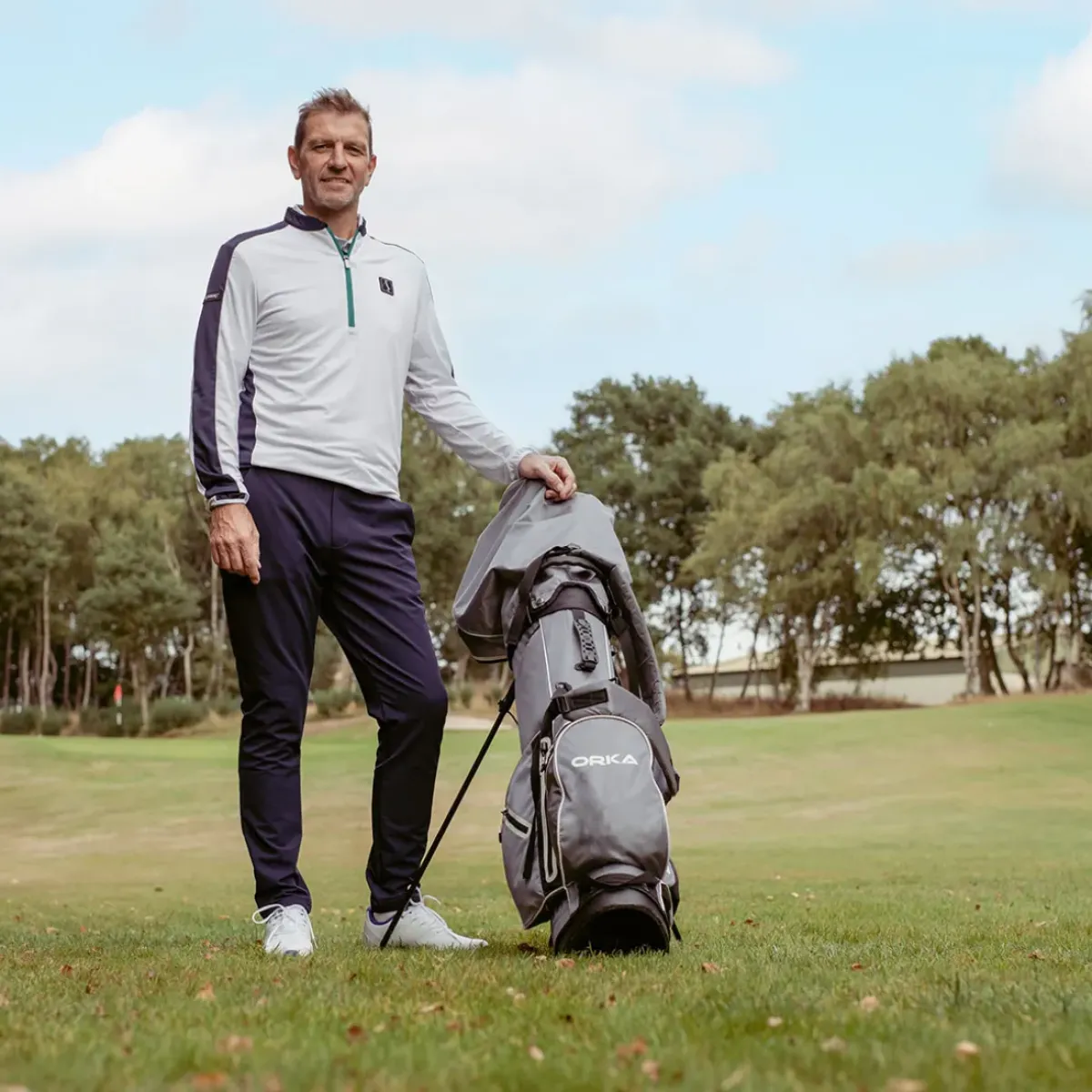 Hot Men's Lee Sharpe Tresla Half Zip Golf Midlayer Men's Sweaters|Men's Midlayers