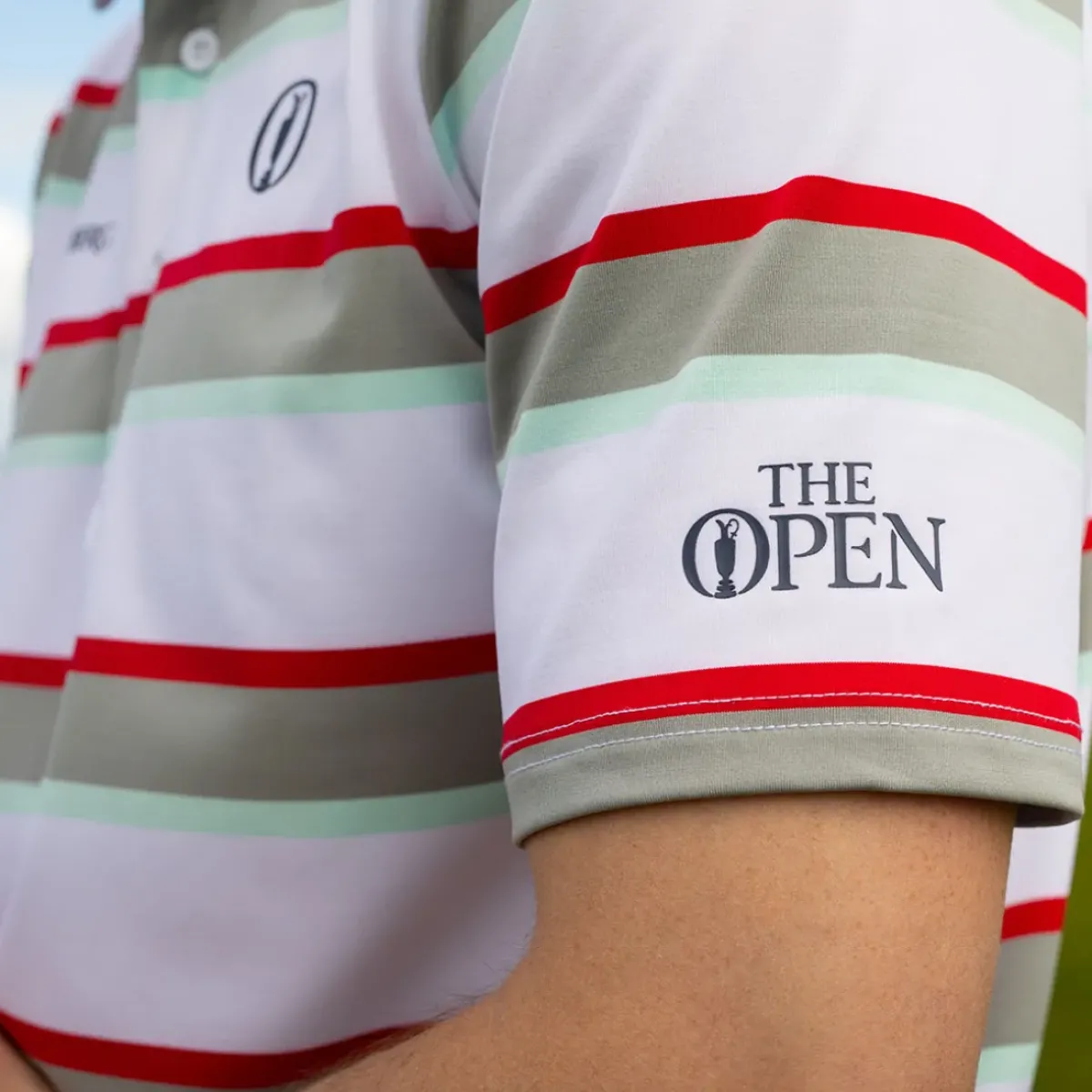 Outlet Men's The Open Neil Stripe Golf Polo Shirt Men's Polo Shirts