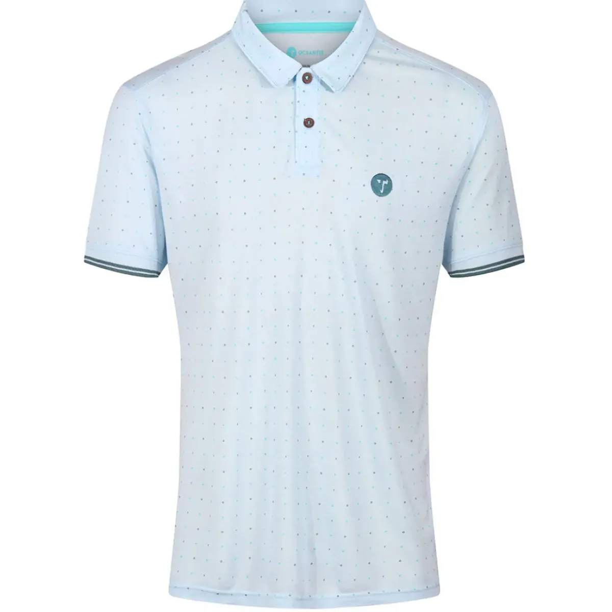 Hot Stromberg OCEANTEE Repeat Print Golf Polo Shirt Men's Polo Shirts