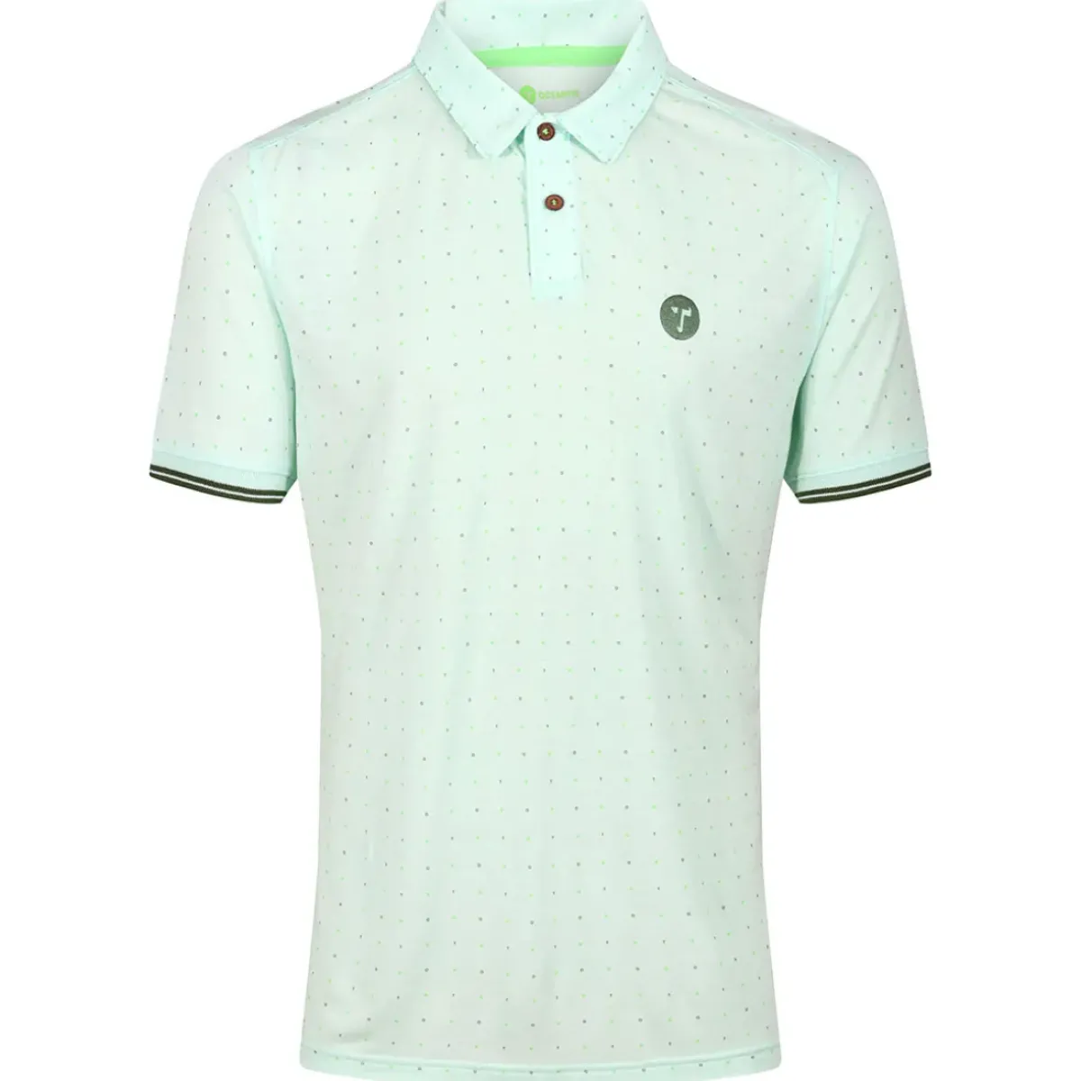 Hot Stromberg OCEANTEE Repeat Print Golf Polo Shirt Men's Polo Shirts