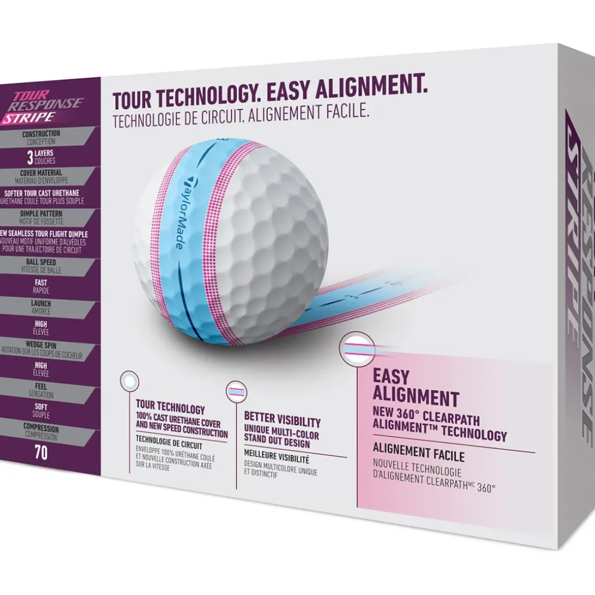Clearance Tour Response Stripe 12 Golf Ball Pack Ladies Golf Balls