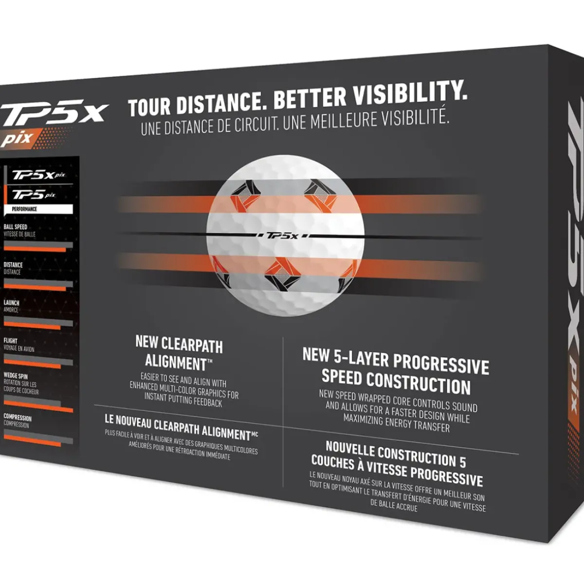 New TP5 X PIX 3 12 Golf Ball Pack Ladies Golf Balls