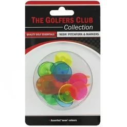Discount Neon Ball Markers & Pitchfork Golf Set Pitchmark Repairers