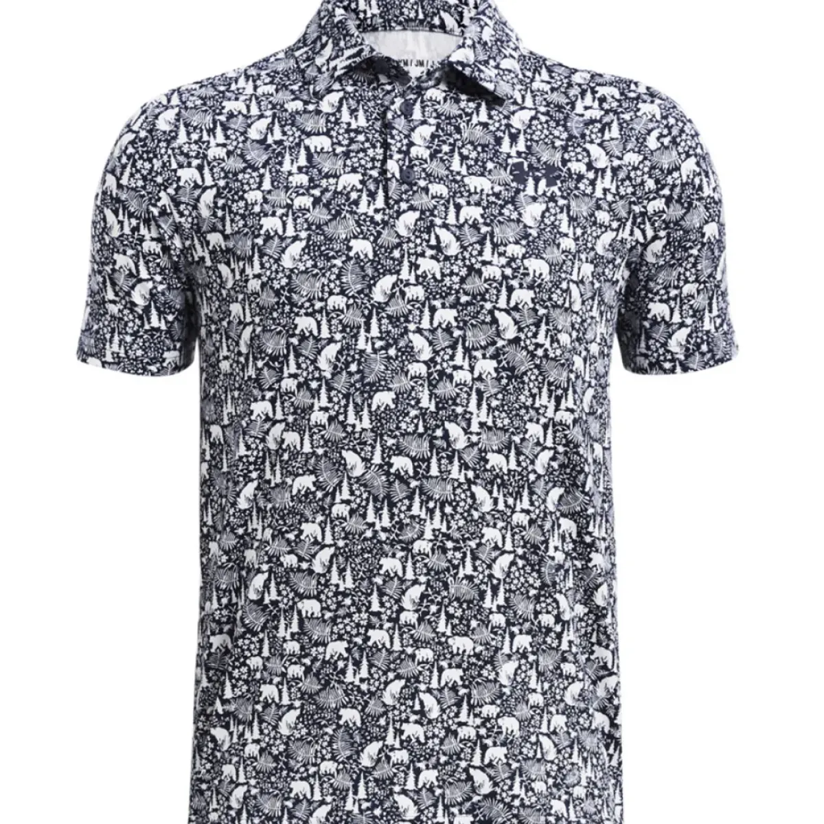 Junior Playoff 3.0 Bear Botanic Printed Golf Polo Shirt Junior Polo Shirts