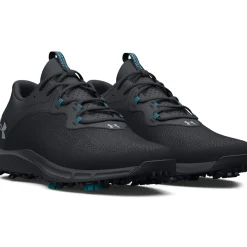 Hot Men's Charged Draw 2 Wide Spiked Golf Shoes Men's Waterproof Golf Shoes|Men's Spiked Golf Shoes