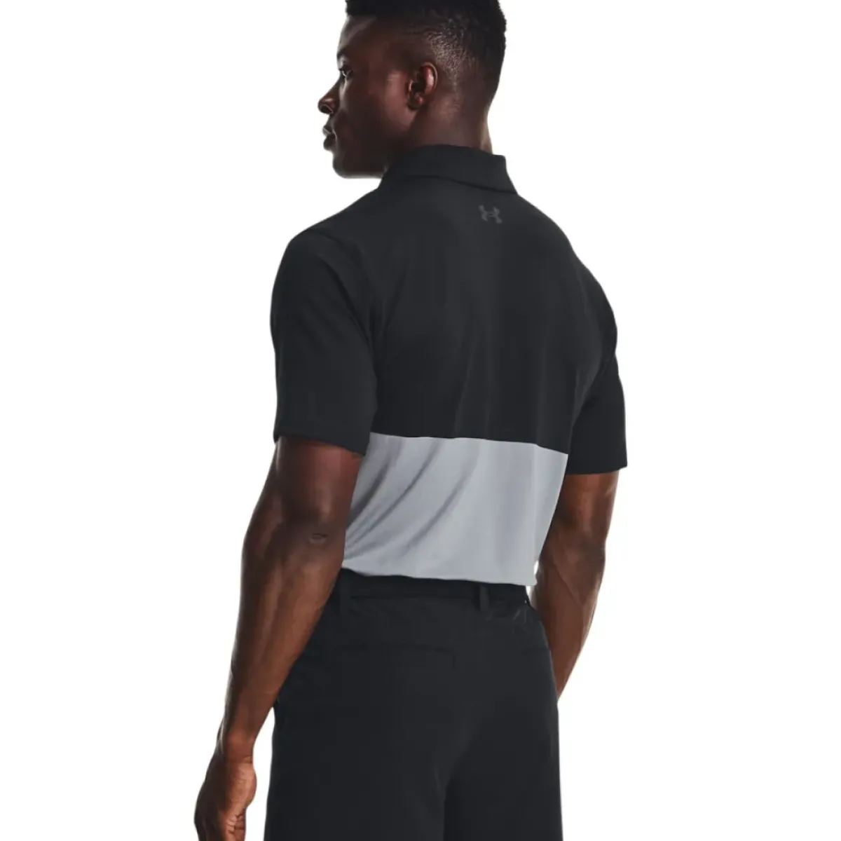 Discount Men's Performance Blocked Stretch Golf Polo Shirt Men's Polo Shirts