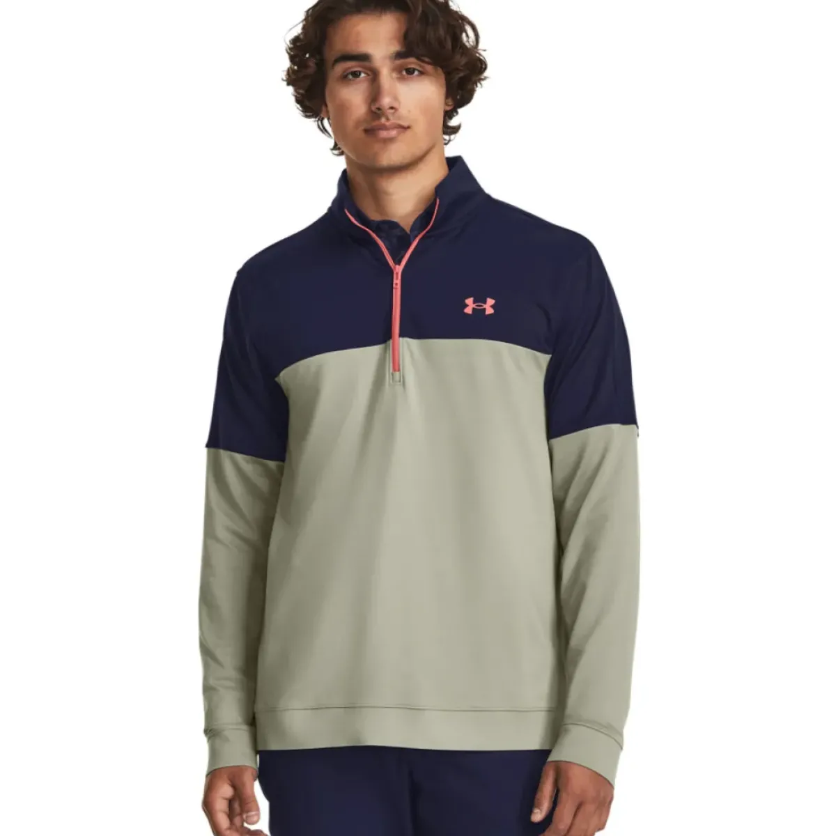Clearance Men's Storm Half Zip Golf Midlayer Men's Sweaters|Men's Midlayers