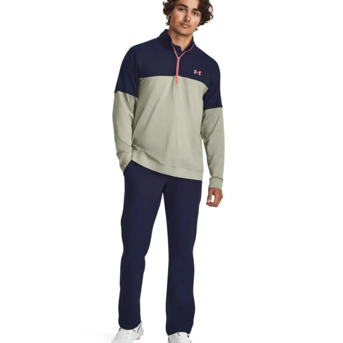 Clearance Men's Storm Half Zip Golf Midlayer Men's Sweaters|Men's Midlayers